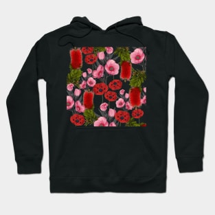 peach rose floral pattern Hoodie